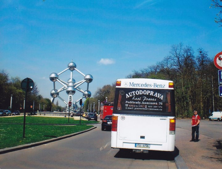 Autobus Pravec bus u Atomia v Bruselu