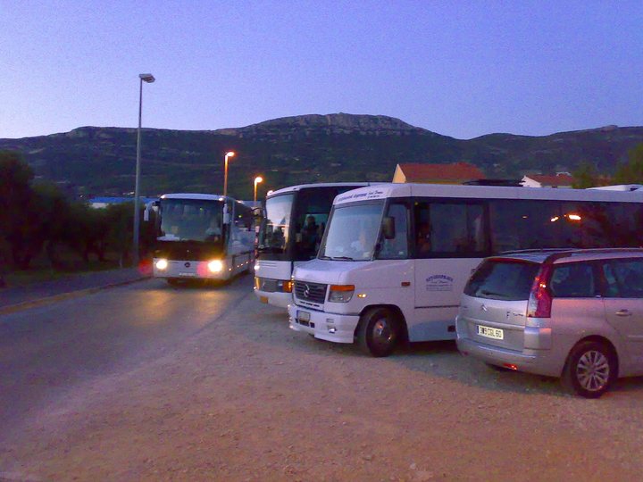 Autobusy Pravec bus během cesty v Chorvatsku