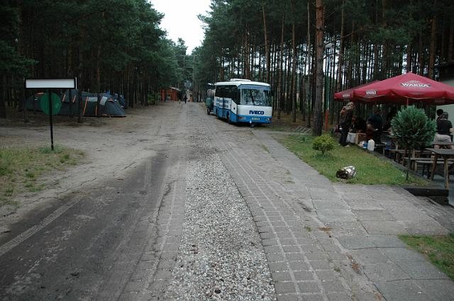 Autobus Pravec bus v kempu během cesty k řece Drávě