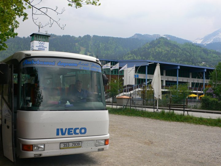 Autobus Pravec bus v Garmisch-Partenkirchenu